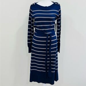 Madison +‎ Hudson Blue White Striped Knit Dress NWT Size PS